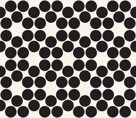 Vector seamless pattern. Repeating geometric elements. Stylish monochrome background design.