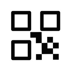QR code icon vector with simple design