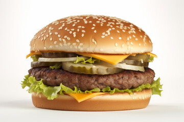  burger on white background
