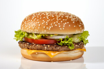 burger on white background