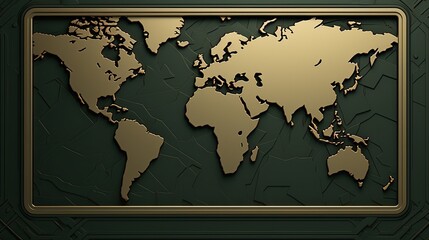 wide horizontal banner of world map