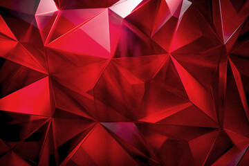 Abstract modern red ruby geometric polygonal background