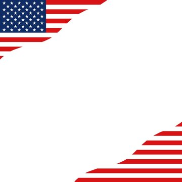 Background copy space area with the American Flag. It can be used as a social media template for the 4th of July, Veterans Day, Patriot Day and President Day.