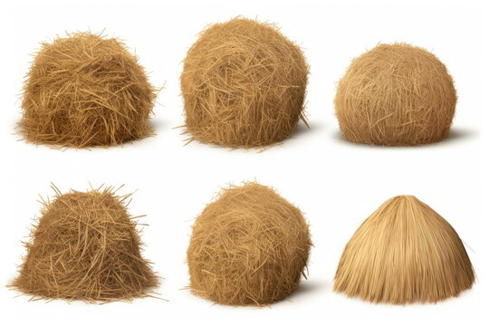 haystack on white background