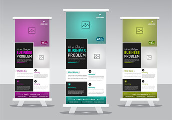 corporate roll up banner design for business 
