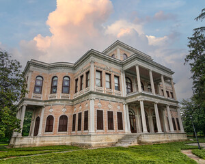 Beykoz Mecidiye Kasri, or Mecidiye Pavilion, an Ottoman palace built in 1845 to be presented to...