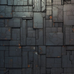 A Rusted Gray Futuristic Wall Background