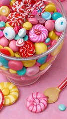 Fototapeta premium colorful candies on a plate