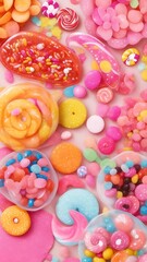 Fototapeta na wymiar close up of colorful candies