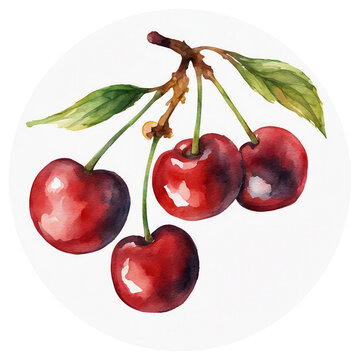 watercolour cherry