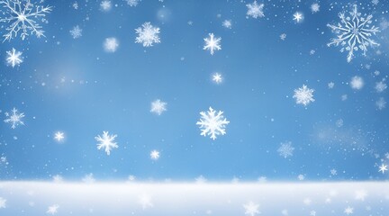 christmas background with snowflakes