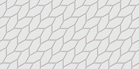 Ceramic tile seamless pattern. 3d square six white, suitable for floors, wall decorations, teals, interior design