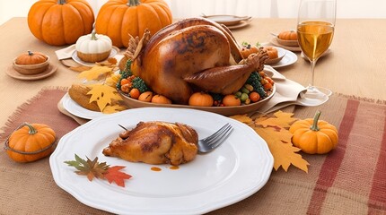 Obraz premium thanksgiving country with pumpkin