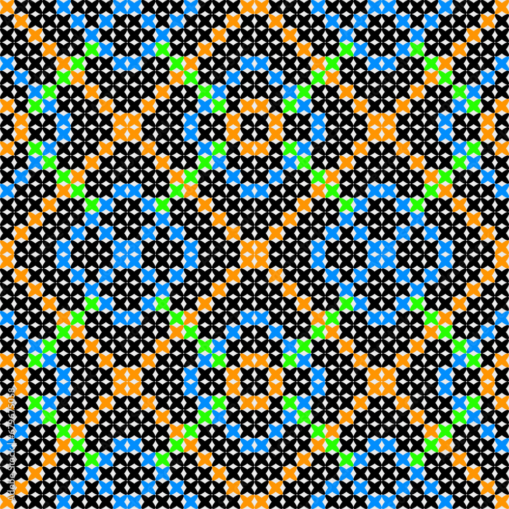 Aufkleber seamless geometric pattern with colored elements, vector abstract background.