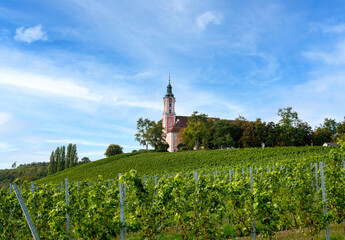 Wallfahrtskirche Birnau, Barockkirche, Außenansicht, Uhldingen-Mühlhofen am Bodensee,...