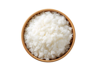 Fototapeta na wymiar Simple and Elegant Bowl of White Rice, isolated on a transparent or white background