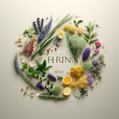 Exploring the Diversity of Natural Herbs: A Captivating 3D Image Displaying Various Types of Plants