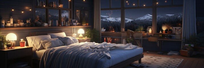 Cozy Christmas Vibes in a Teenager's Suburban Bedroom