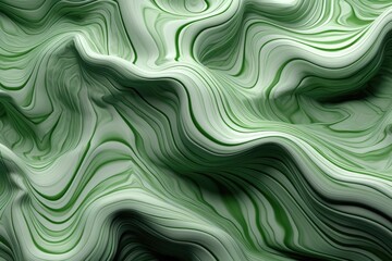 abstract background with white and green waves