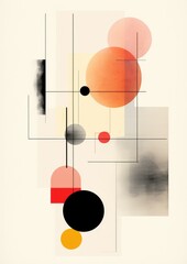 Minimalistic Abstract Artwork with a Splash of Color - A Captivating Visual Delight