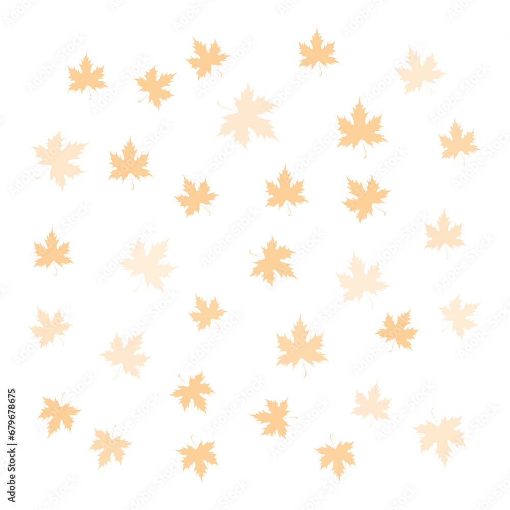 Poster background with transparent maple leaves. texture with silhouette of autumn leaf. for design and dec