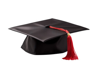Classic College Graduation Cap, isolated on a transparent or white background