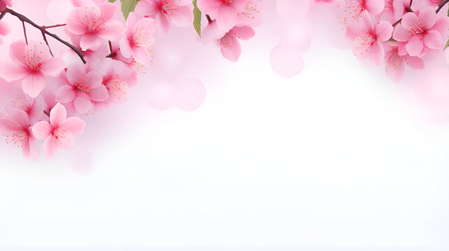 Capturing the Ephemeral Dance: Cherry Blossom Beauty on a Blank Canvas