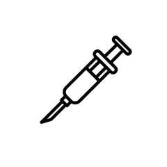 injection icon vector with line style
