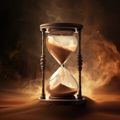Transient measures and time running out: antique hourglass adrift in a cosmic void of sandstorms