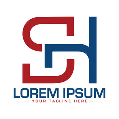 SH Letter Logo Design Unique and Modern Logo Design Professional Logo Design