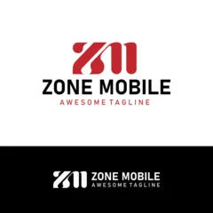 Foto op Aluminium Letter ZM Z M logo icon with monogram concept. vector illustration template © Vectoro