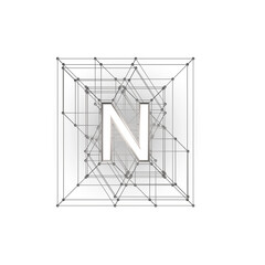 N, 3d, typography, alphabet, font, word, capital letter, meaning, designation, Helvetica, modern, no background