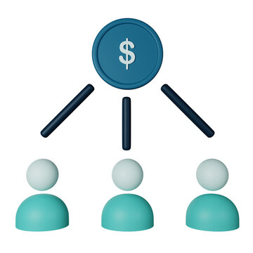 Crowdfunding 3D Icon Illustration