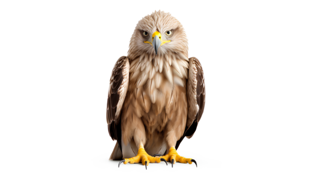 Close-up of a eagle,  Eagle isolated on a transparent background, Generative AI