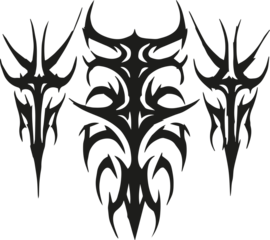 Unique Tribal Vector Shape - Gothic Y2K Sharp Element for Graphic Design and Artistic Project