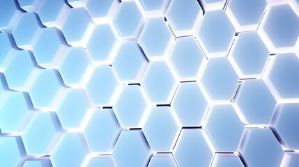 Fototapeta premium Futuristic white hexagon background 
