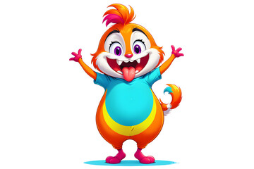 Fototapeta premium A Cartoonish Babouin in a Playful Pose (PNG 10800x7200)