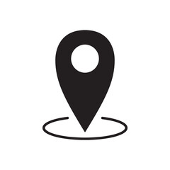 Location icon vector. Pin icon logo design. Pointer symbol isolated on white background