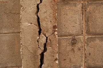 Gray cement wall is suitable for making industrial background.