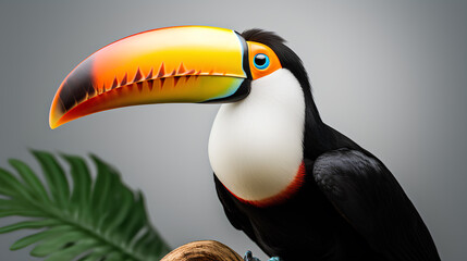 Colorful Toco Toucan tropical bird in Pantanal, Generative AI