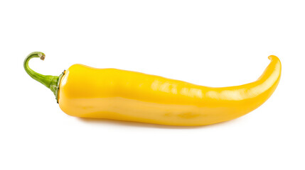 yellow pepper on a white background, Generative AI
