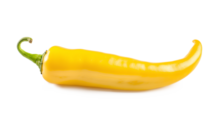 yellow pepper on a white background, Generative AI