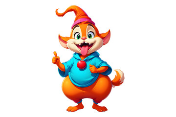 Naklejka premium A Cartoonish Babouin in a Playful Pose (PNG 10800x7200)