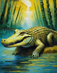 Poster crocodile in the water © ArtDose