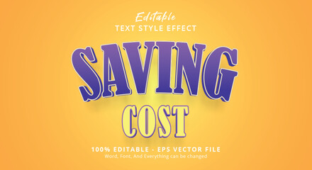 Saving cost sale typography premium editable text effect