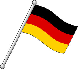 vector of a stick flag of the country of Germany