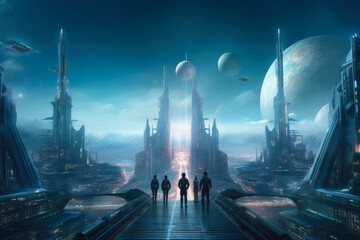 Cosmic Welcome: Space Travelers Land in the City of Progress