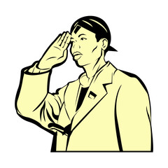 man in a suit with a headache