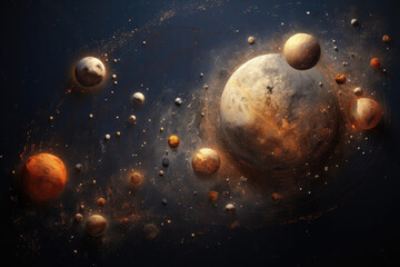 Obraz na płótnie Canvas Worlds Beyond: Stellar Planets and Galactic Maps