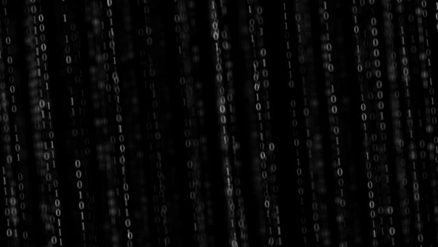 Movement through the virtual space, represented in the form of numbers Digital generated footage